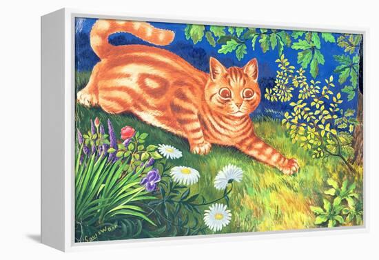 Cat Stalking-Louis Wain-Framed Premier Image Canvas