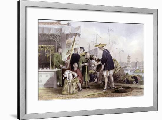 Cat Tea Merchants-Thomas Allom-Framed Art Print