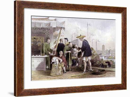 Cat Tea Merchants-Thomas Allom-Framed Art Print