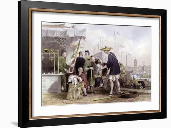 Cat Tea Merchants-Thomas Allom-Framed Art Print