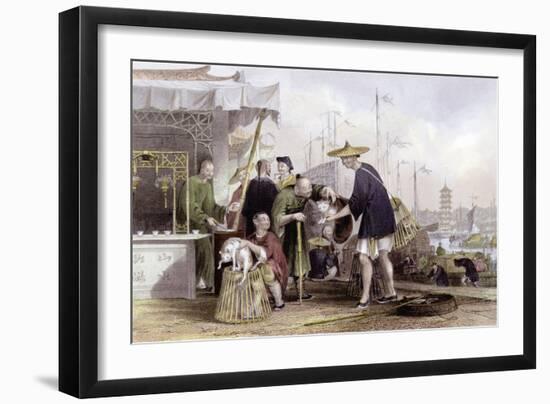 Cat Tea Merchants-Thomas Allom-Framed Art Print