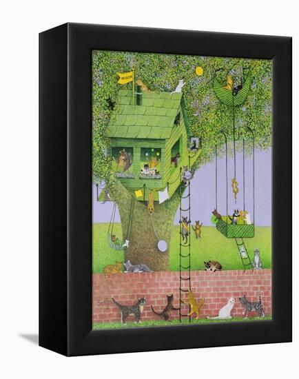 Cat Tree House-Pat Scott-Framed Premier Image Canvas