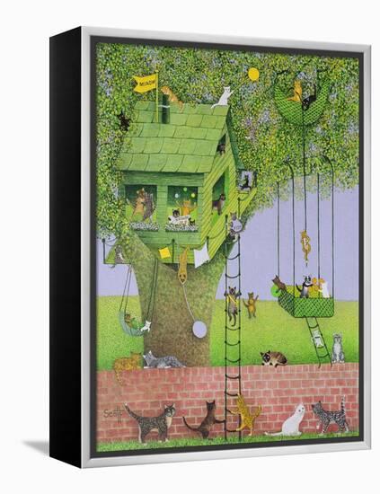 Cat Tree House-Pat Scott-Framed Premier Image Canvas