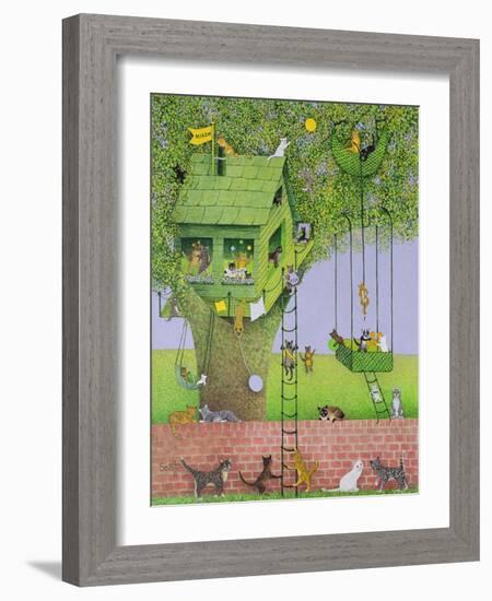 Cat Tree House-Pat Scott-Framed Giclee Print