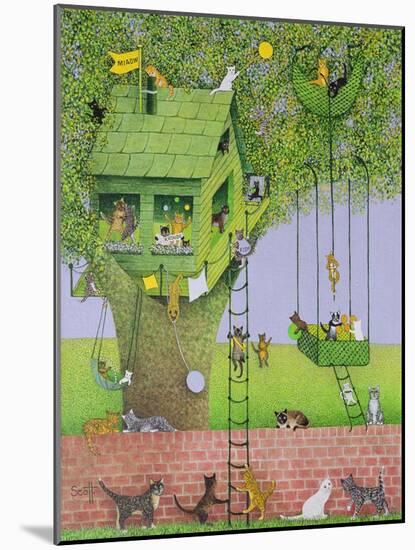 Cat Tree House-Pat Scott-Mounted Giclee Print