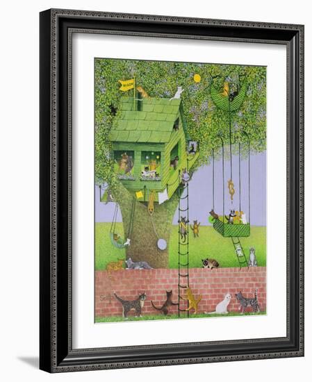 Cat Tree House-Pat Scott-Framed Giclee Print