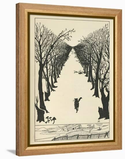 Cat Walking-null-Framed Premier Image Canvas