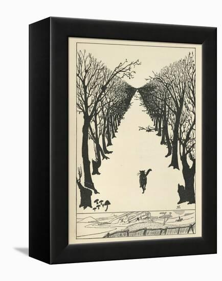 Cat Walking-null-Framed Premier Image Canvas