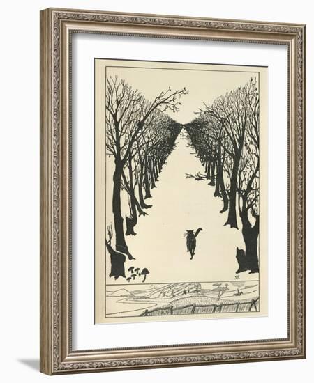 Cat Walking-null-Framed Giclee Print