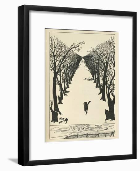 Cat Walking-null-Framed Giclee Print