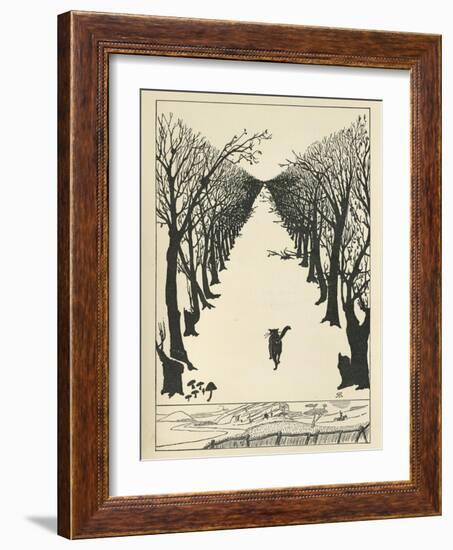 Cat Walking-null-Framed Giclee Print