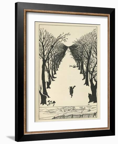 Cat Walking-null-Framed Giclee Print