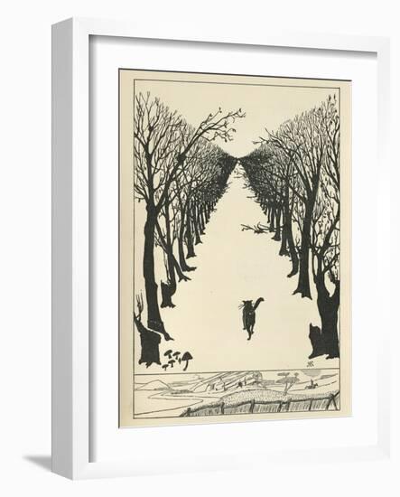 Cat Walking-null-Framed Giclee Print