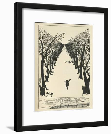 Cat Walking-null-Framed Giclee Print