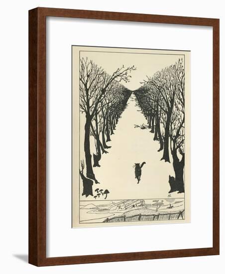 Cat Walking-null-Framed Giclee Print