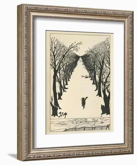 Cat Walking-null-Framed Premium Giclee Print