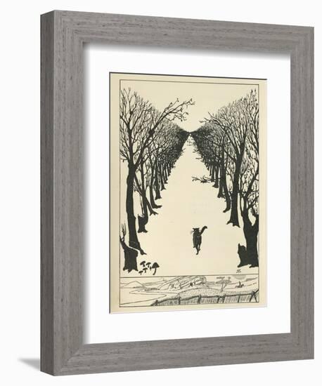 Cat Walking-null-Framed Premium Giclee Print