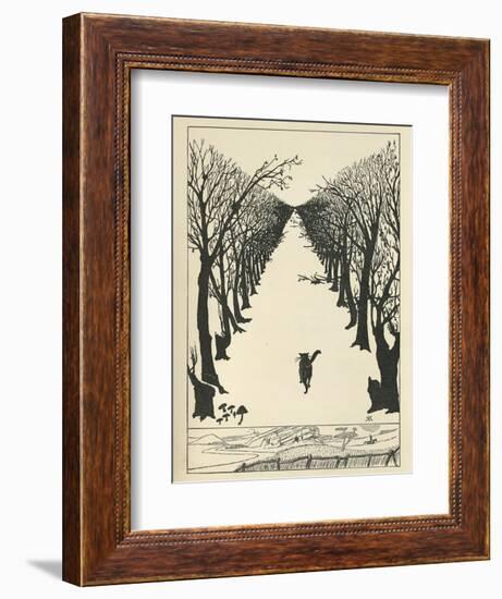 Cat Walking-null-Framed Premium Giclee Print