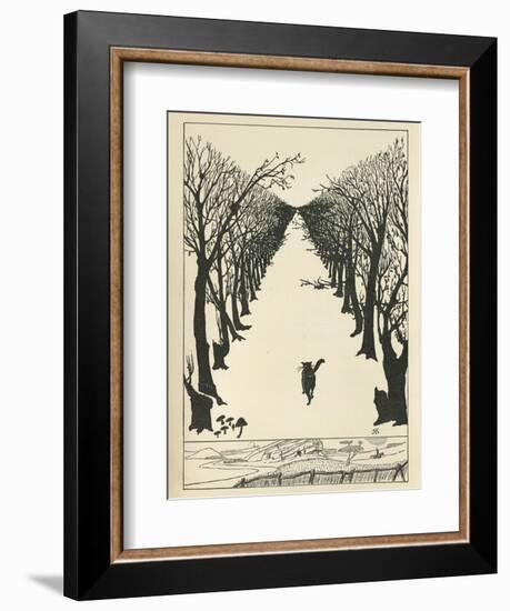 Cat Walking-null-Framed Premium Giclee Print