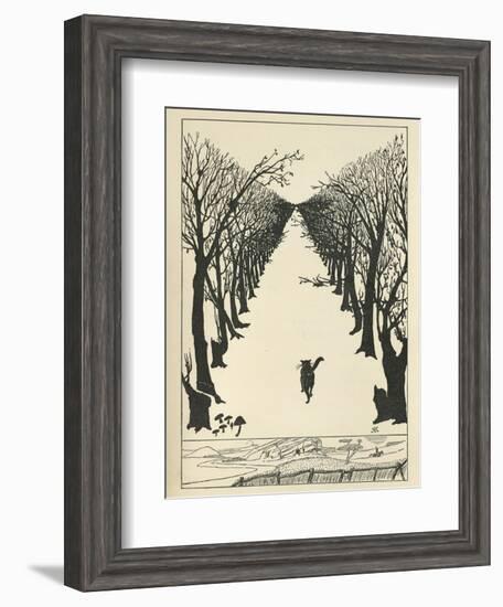 Cat Walking-null-Framed Giclee Print