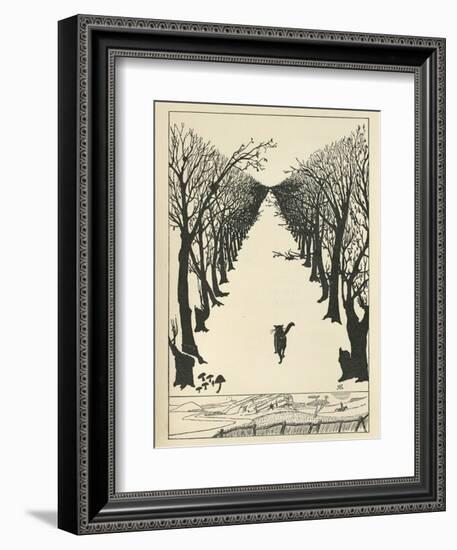 Cat Walking-null-Framed Giclee Print