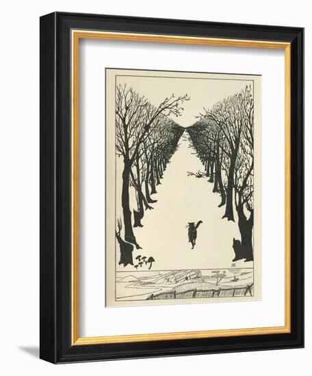 Cat Walking-null-Framed Giclee Print