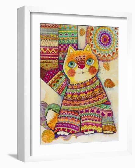 Cat Wearing a Jumper 2-Oxana Zaika-Framed Giclee Print