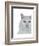 Cat, White Portrait on White-Fab Funky-Framed Art Print