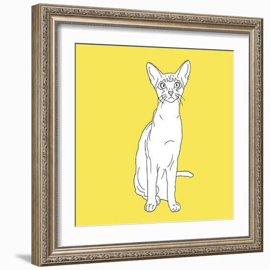 Cat With Big Ears-Anna Nyberg-Framed Art Print