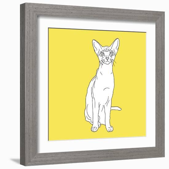 Cat With Big Ears-Anna Nyberg-Framed Art Print