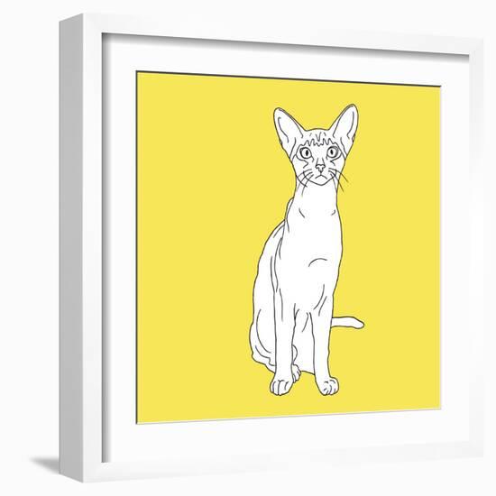 Cat With Big Ears-Anna Nyberg-Framed Art Print