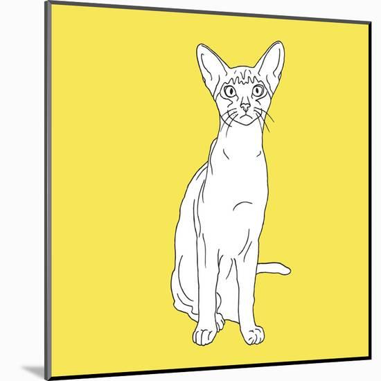 Cat With Big Ears-Anna Nyberg-Mounted Giclee Print