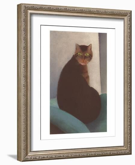 Cat with Small Head-null-Framed Art Print