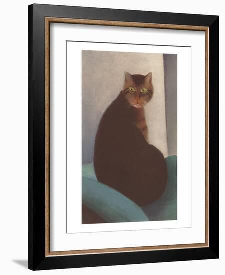 Cat with Small Head-null-Framed Art Print