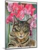 Cat with Sweet Peas-Anne Robinson-Mounted Giclee Print