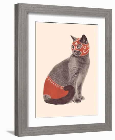 Cat Wrestler-Florent Bodart-Framed Giclee Print