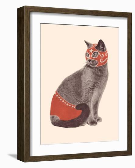 Cat Wrestler-Florent Bodart-Framed Giclee Print