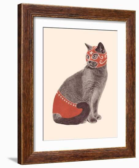 Cat Wrestler-Florent Bodart-Framed Giclee Print