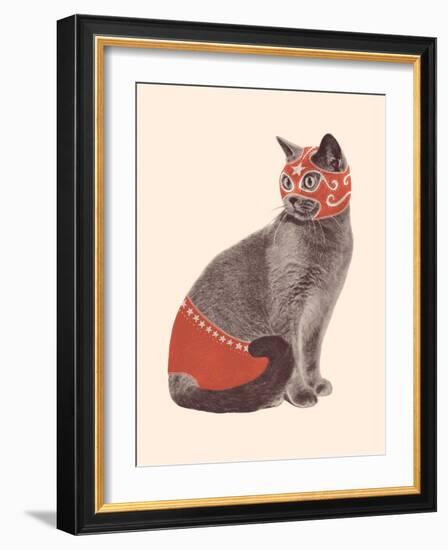 Cat Wrestler-Florent Bodart-Framed Giclee Print