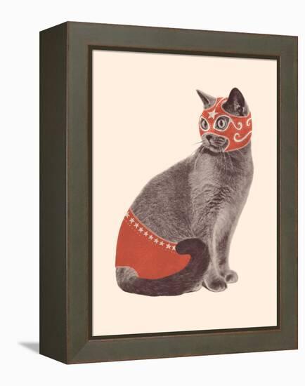 Cat Wrestler-Florent Bodart-Framed Premier Image Canvas