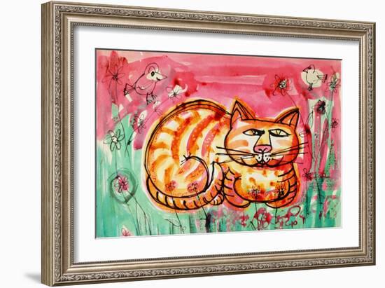 Cat-Brenda Brin Booker-Framed Giclee Print