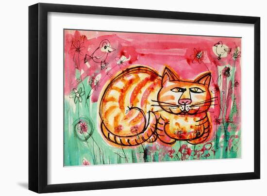 Cat-Brenda Brin Booker-Framed Giclee Print