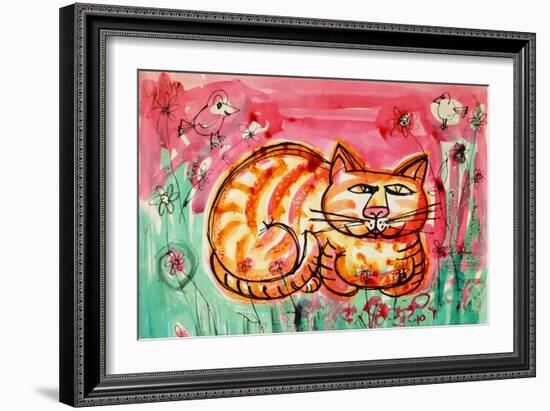 Cat-Brenda Brin Booker-Framed Giclee Print