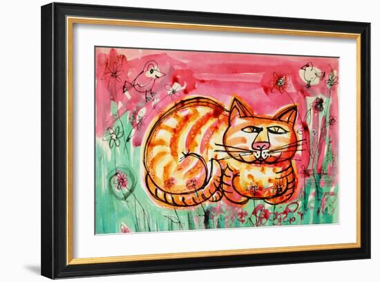 Cat-Brenda Brin Booker-Framed Giclee Print