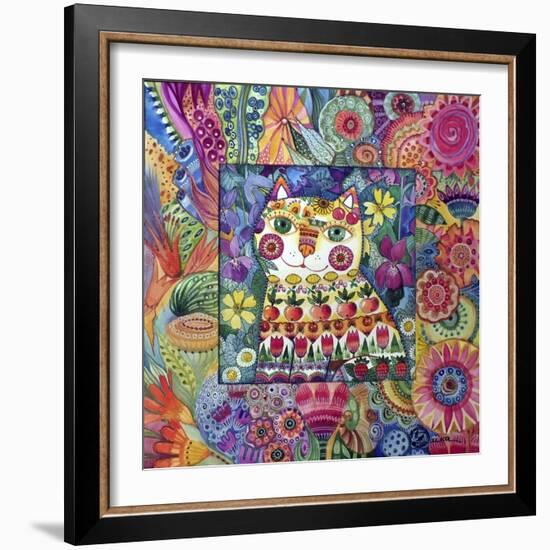 Cat-Oxana Zaika-Framed Giclee Print