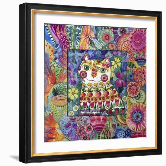 Cat-Oxana Zaika-Framed Giclee Print