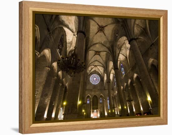 Catalan Gothic Church of Santa Maria Del Mar, Barcelona, Catalonia, Spain, Europe-Carlo Morucchio-Framed Premier Image Canvas