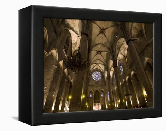 Catalan Gothic Church of Santa Maria Del Mar, Barcelona, Catalonia, Spain, Europe-Carlo Morucchio-Framed Premier Image Canvas