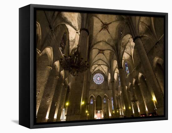 Catalan Gothic Church of Santa Maria Del Mar, Barcelona, Catalonia, Spain, Europe-Carlo Morucchio-Framed Premier Image Canvas