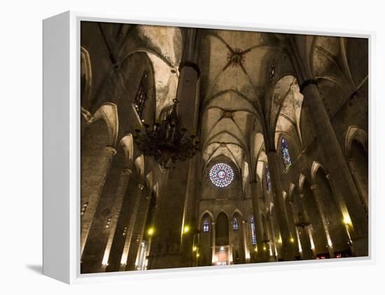 Catalan Gothic Church of Santa Maria Del Mar, Barcelona, Catalonia, Spain, Europe-Carlo Morucchio-Framed Premier Image Canvas